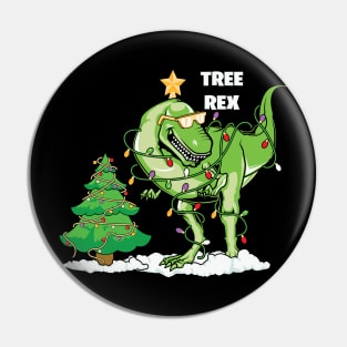 Tree Rex T-rex Christmas Tree Dinosaur Xmas Gift Pin