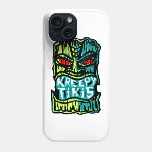 Kreepy Tikis Red Eye Logo with black bkg Phone Case