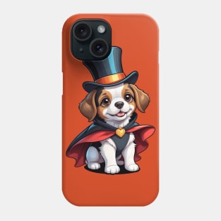 Cute Puppy Wearing a Top Hat and Cape Phone Case