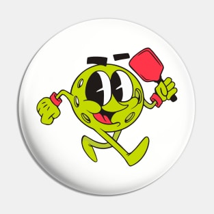 Pickeball Cartoons Pin