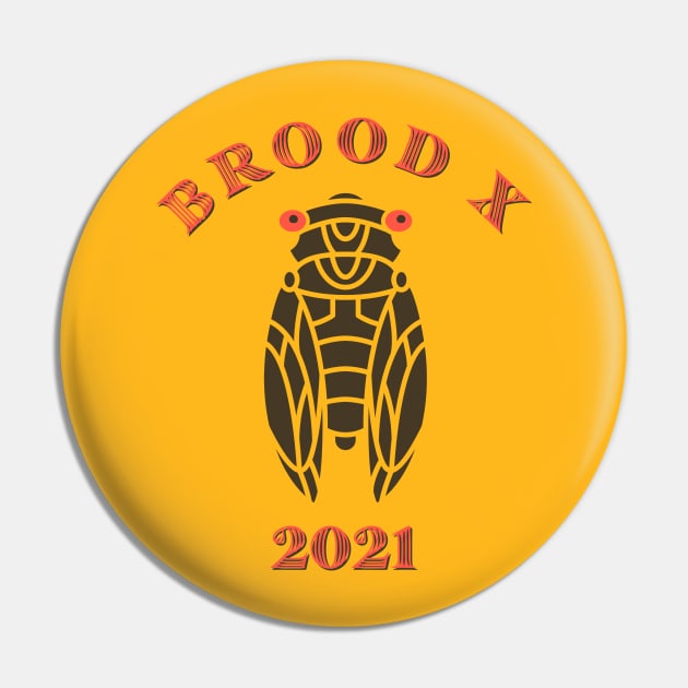 Brood X 2021 Great Eastern Cicada Insect Emergence Pin by terrybain