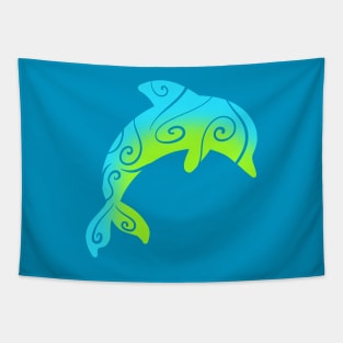 Blue And Green Dolphin Tapestry