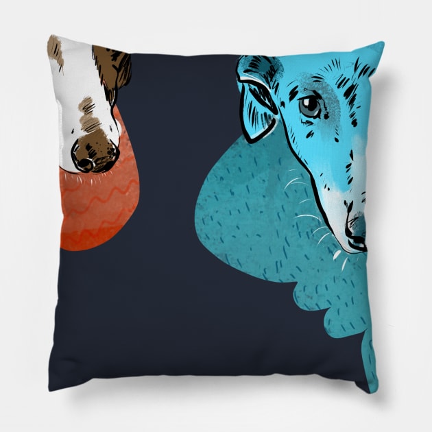 Dog in Popons Pillow by TeesByKimchi