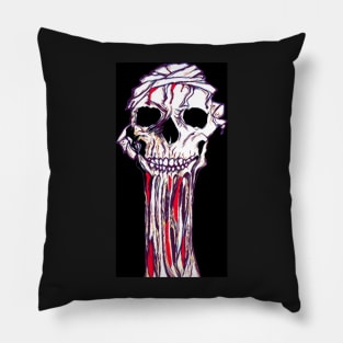 Dribbling skull Pillow