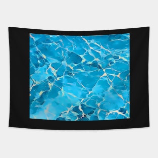 Aquamarine Blue Aesthetic Marble Pattern Tapestry