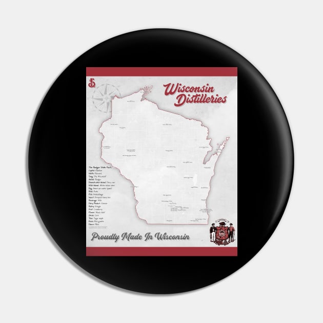 Wisconsin Distilleries Map Pin by LakesideGear