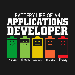 Battery Life Of An Applications Developer T-Shirt