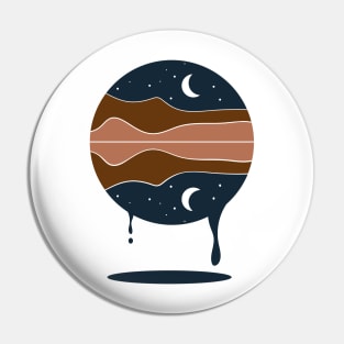 Minimal melting art with moon light and river Pin