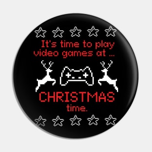 It's time to play video games at Christmas time Pin