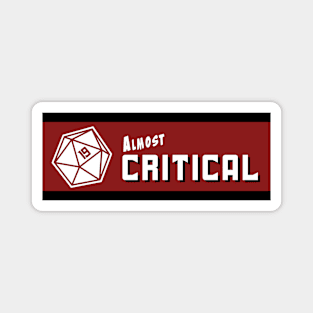 Almost Critical - Full Color Horizontal Logo on Black/Dark Magnet