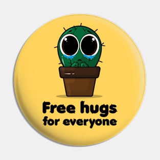 Free hugs for everyone from a little crying cactus Pin