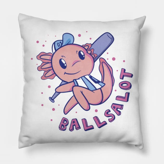 Axolotl Pillow by Digital-Zoo