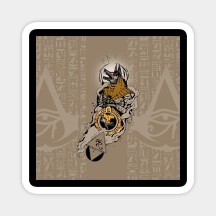 Awesome egyption design, anubis with all seeing eye Magnet