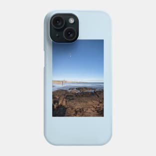 Tynemouth Long Sands under a blue sky Phone Case