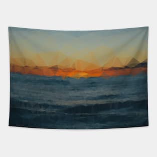 Sunset Over the Ocean Cool abstract gift design Tapestry