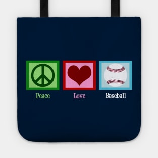 Peace Love Baseball Tote