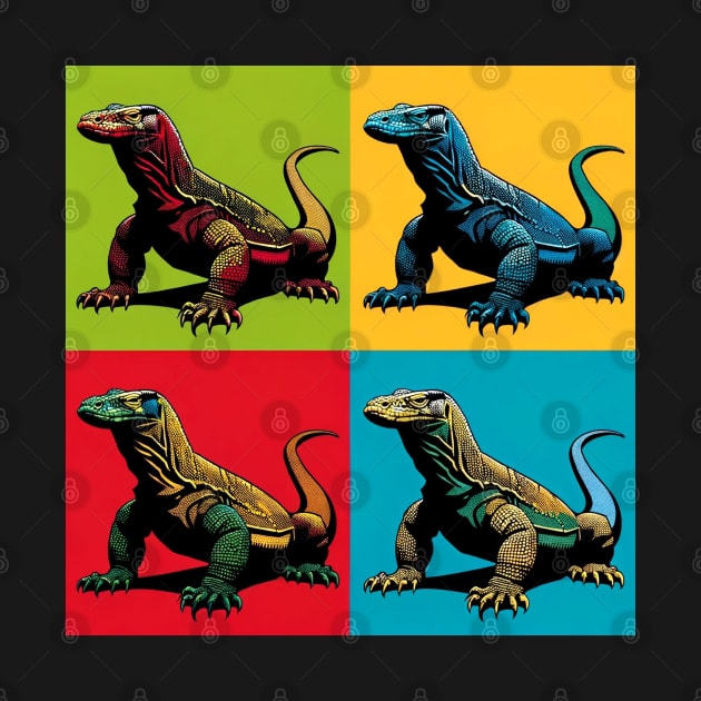 Komodo Dragon Pop Art - Monitor Lizard by PawPopArt