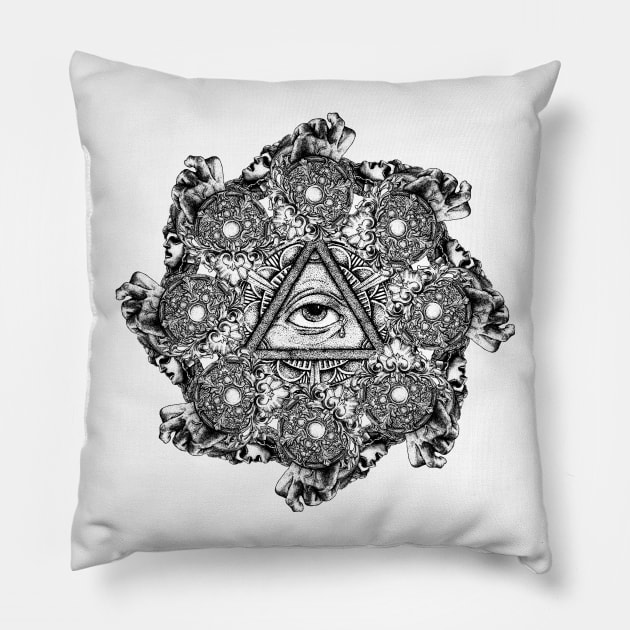 Personal Wheel of Samsara Pillow by mayberus