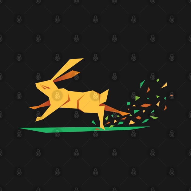 Golden Hare by aglomeradesign