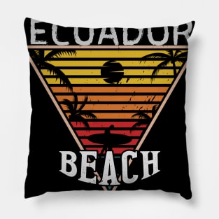 Beach happiness in Ecuador Pillow