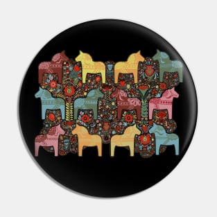 Cheerful Dala Horse Pin