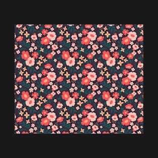 Bright flowers pattern T-Shirt