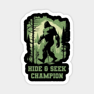 Retro Bigfoot Hide & Seek Champion Magnet