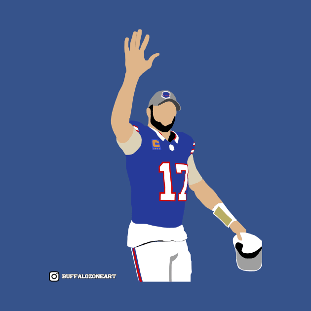 Josh Allen 2023 AFC East Champs by Buffalo Zone Art