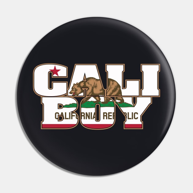 Cali Boy (Bear Flag Design) Pin by CaliKringle