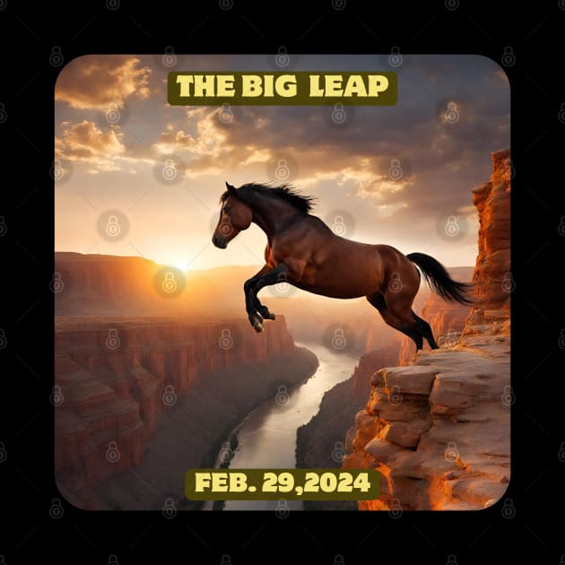 Beautiful Horse Leaping over a Canyon for Leap Year by Spacetrap