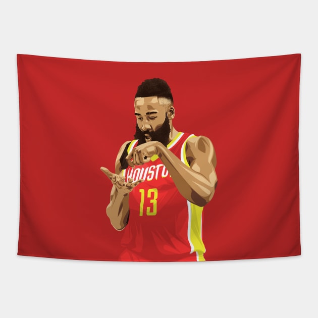 James Harden Tapestry by knnthmrctn