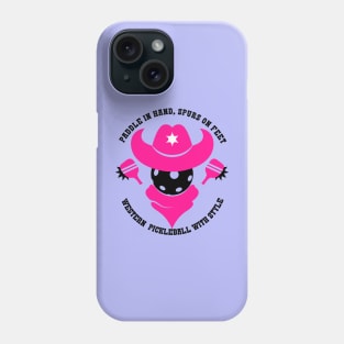 Riding the Pink Pickleball Frontier Phone Case