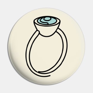 A Line art of a mood ring Pin