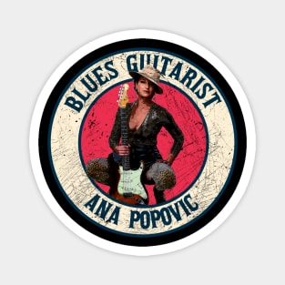 Retro Style Fan Art Design Ana Popovic // blues guitarist Magnet