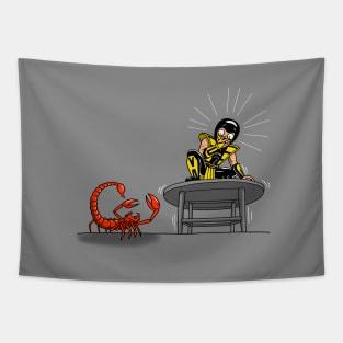 Arachnophobia Funny Video Game Cartoon Tapestry