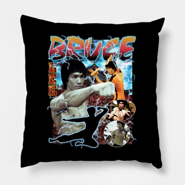 Bruce Movie Jeet Kune Do Be Water Lee Legend Pillow by Garmentcrooks