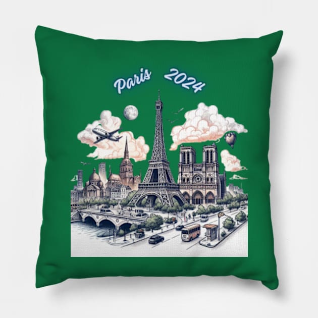 Welcom to Paris Pillow by YuYu