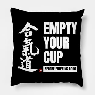 Empty Your Cup, White Pillow