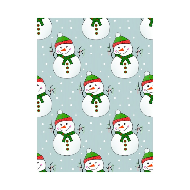 CUTE Snowman Pattern by SartorisArt1