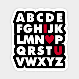 ABC I heart U Magnet