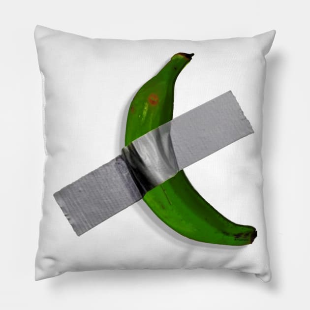 Duct tape plantain Pillow by inshapeuniverse