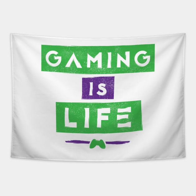 Gaming Is Life Tapestry by Commykaze