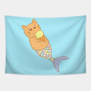 Summer Mer-Cat Tapestry