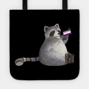 Asexual Pride Raccoon Tote