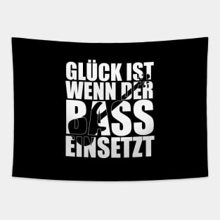 GLÜCK IST WENN DER BASS EINSETZT funny bassist gift Tapestry