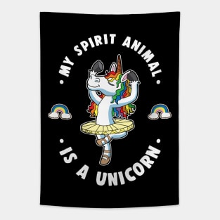 My Spirit Animal Is A Unicorn Ballerina Magical Ballet Tapestry