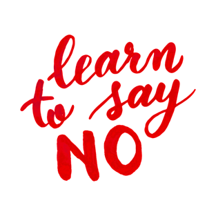 Learn to say no - red T-Shirt