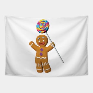 Gingerbread With Lollypop Tapestry