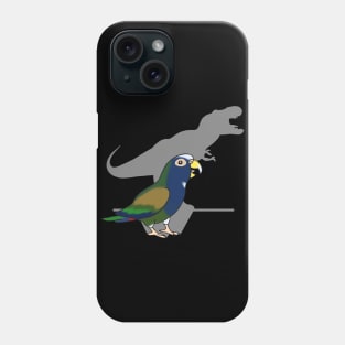 T-rex White capped Pionus Phone Case