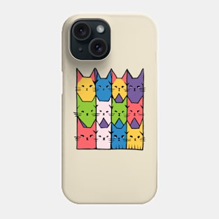 rainbow cats geometric Phone Case